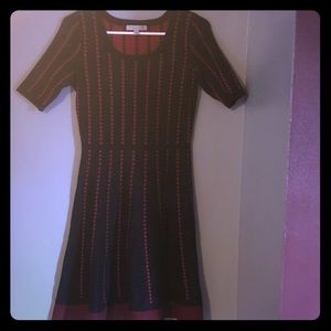 Cute sweater black and red dress